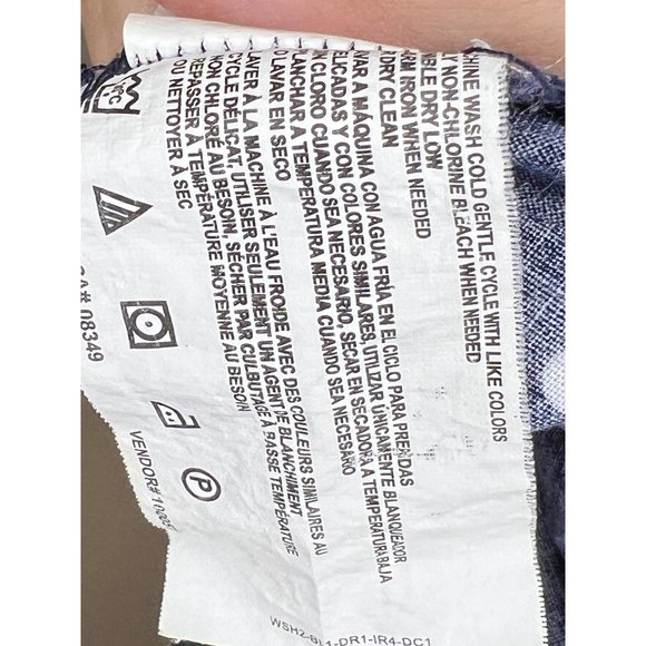 Gloria Vanderbilt Casuals Women's Sleeveless Blouse Size Large Blue with White C - Picture 13 of 14